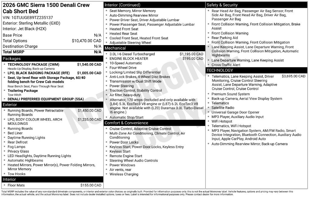 Used 2026 GMC Sierra 1500 Denali w/ Technology Package AWD/4WD image 29