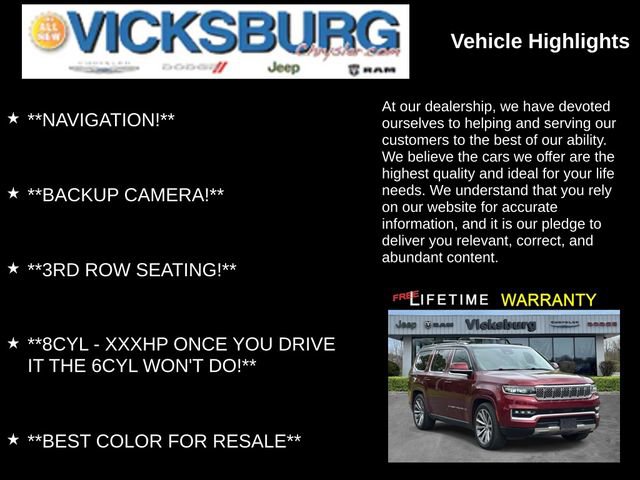 Used 2022 Jeep Grand Wagoneer Series I AWD/4WD image 7
