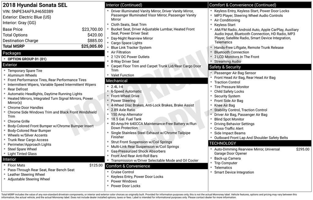 Used 2018 Hyundai Sonata SEL image 11