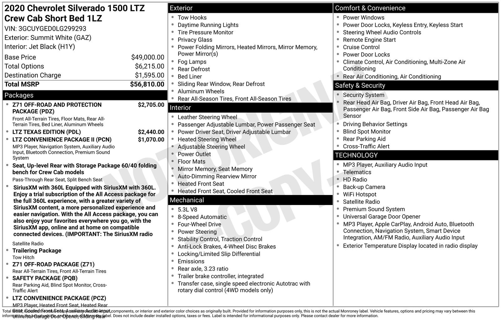 Used 2020 Chevrolet Silverado 1500 LTZ AWD/4WD image 36