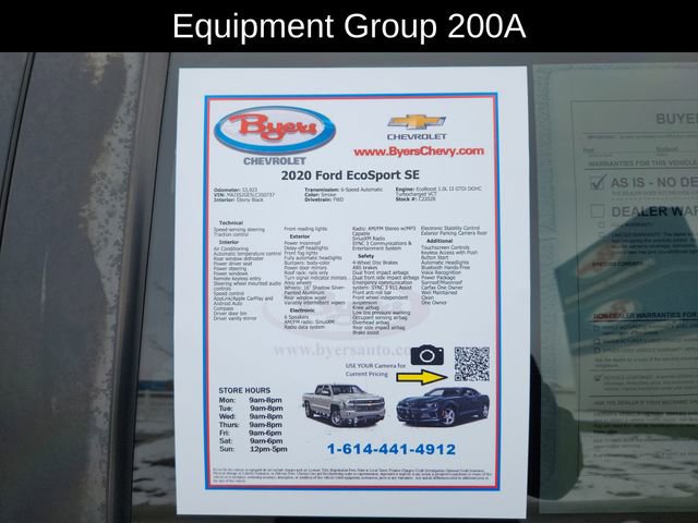 Used 2020 Ford EcoSport SE image 13