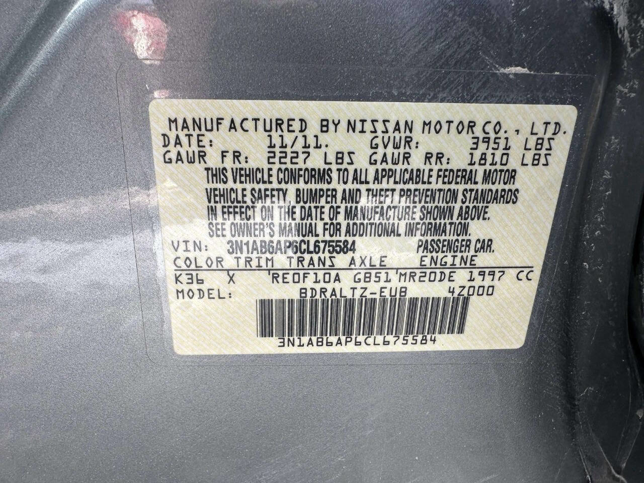 Used 2012 Nissan Sentra 2.0 S FWD image 30
