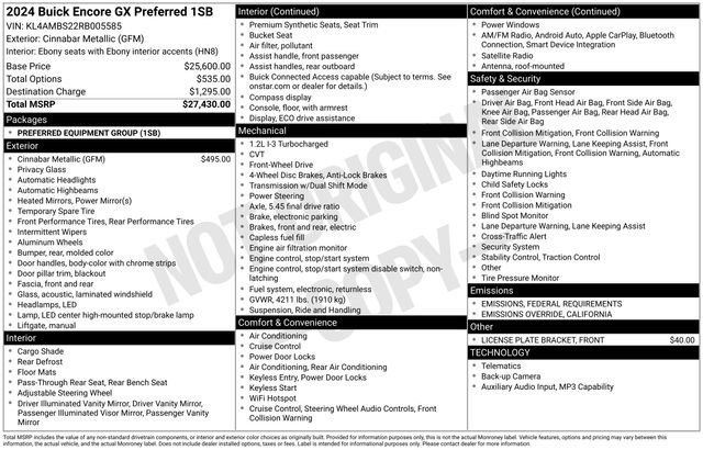 Used 2024 Buick Encore GX Preferred image 36