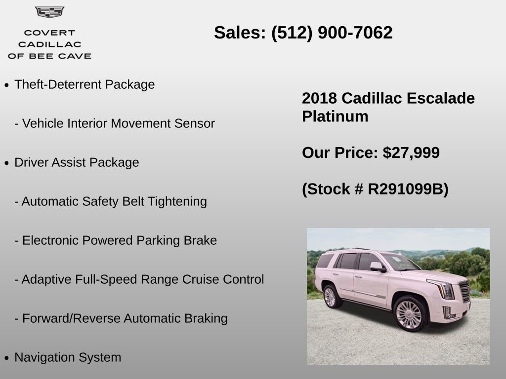 Used 2018 Cadillac Escalade Platinum AWD/4WD image 30