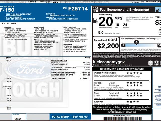 Certified 2023 Ford F150 XLT w/ Equipment Group 302A High