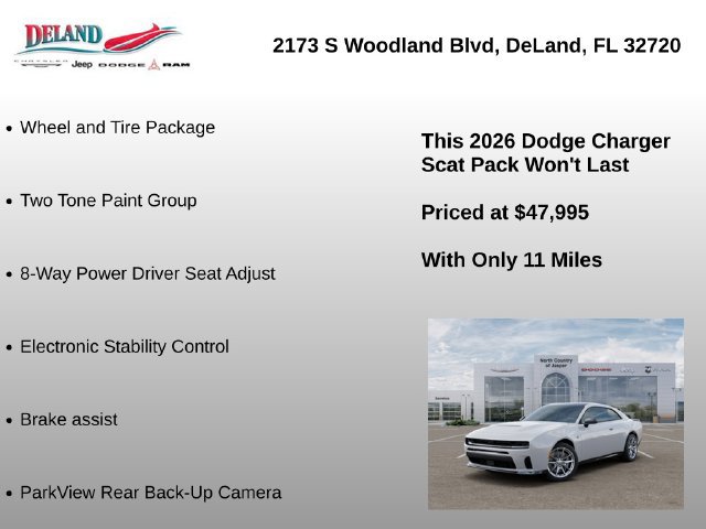 New 2026 Dodge Charger Scat Pack w/ Wheel & Tire Package AWD/4WD image 7