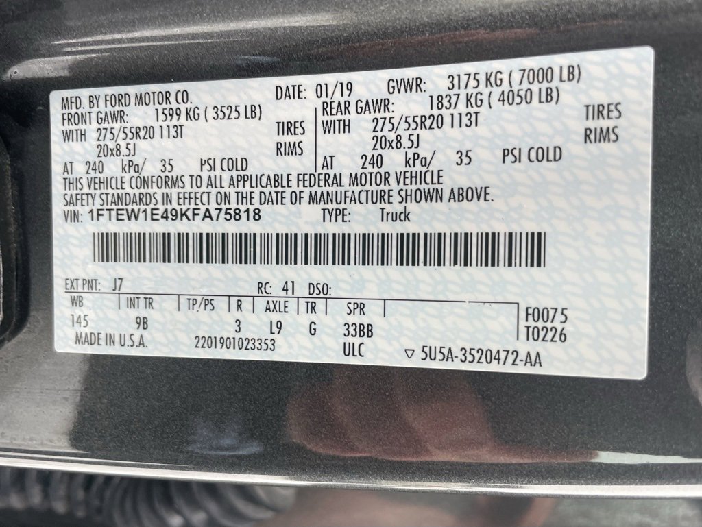 Used 2019 Ford F150 Platinum w/ Equipment Group 701A Luxury image 46