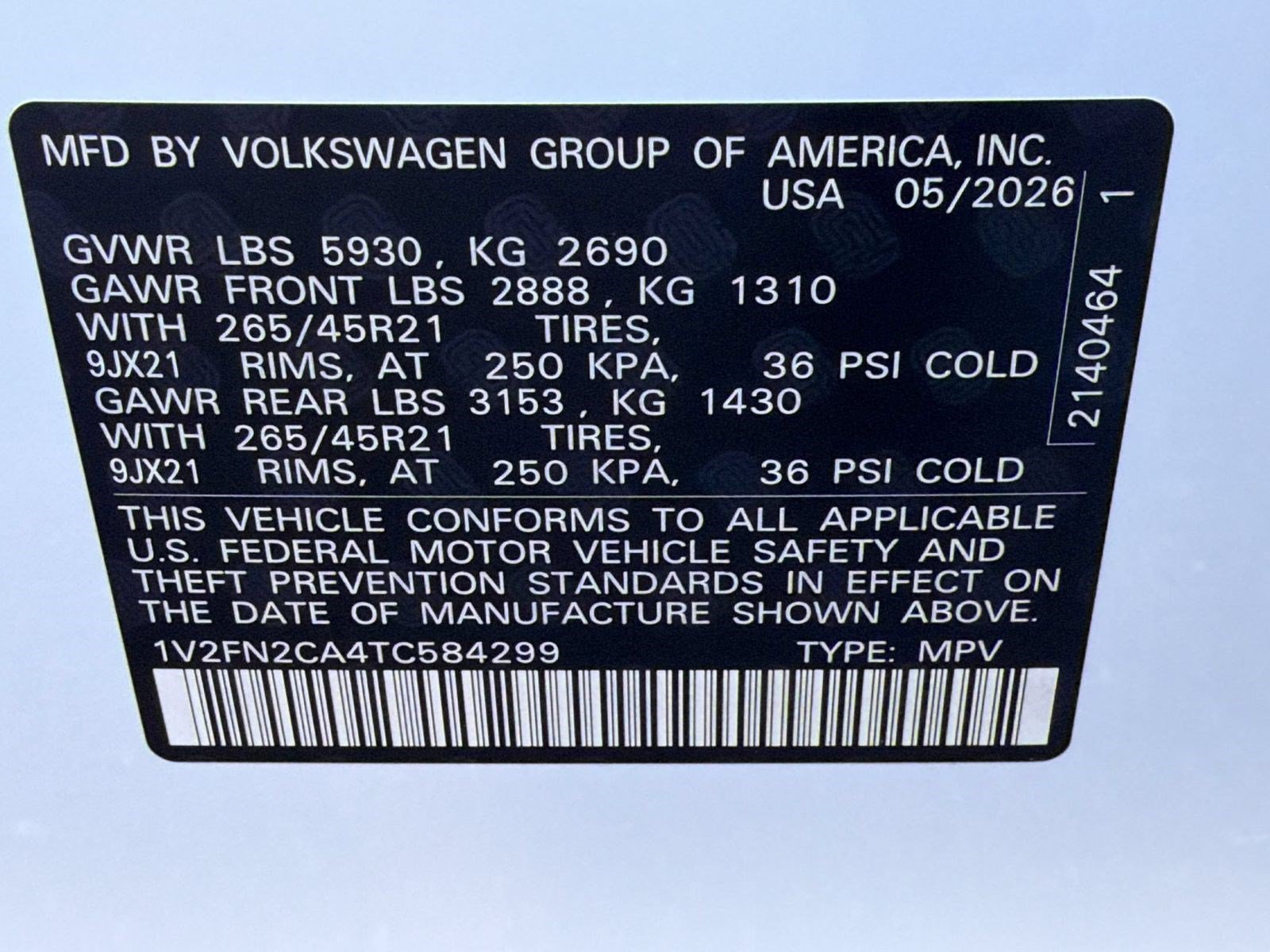 New 2026 Volkswagen Atlas SEL Premium R-Line AWD/4WD image 25