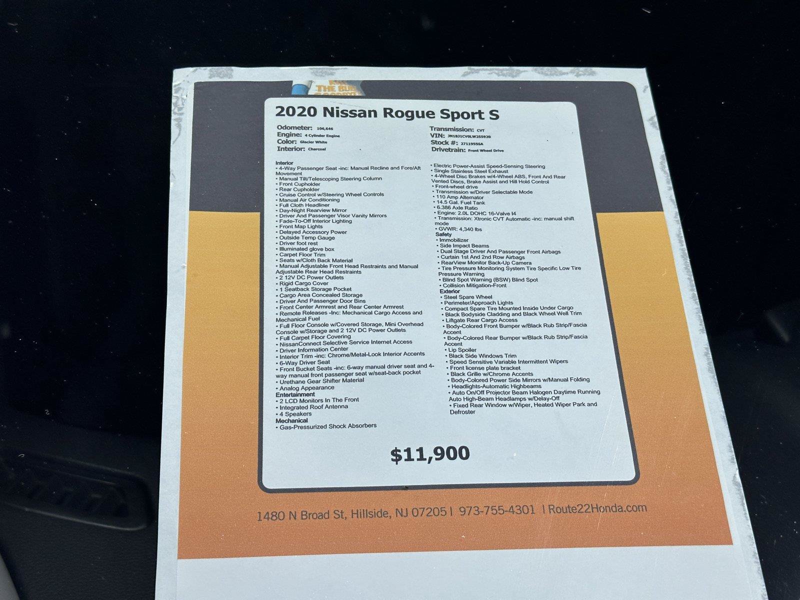 Used 2020 Nissan Rogue Sport S w/ Appearance Package FWD image 39