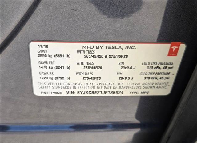 Used 2018 Tesla Model X 75D AWD/4WD image 22