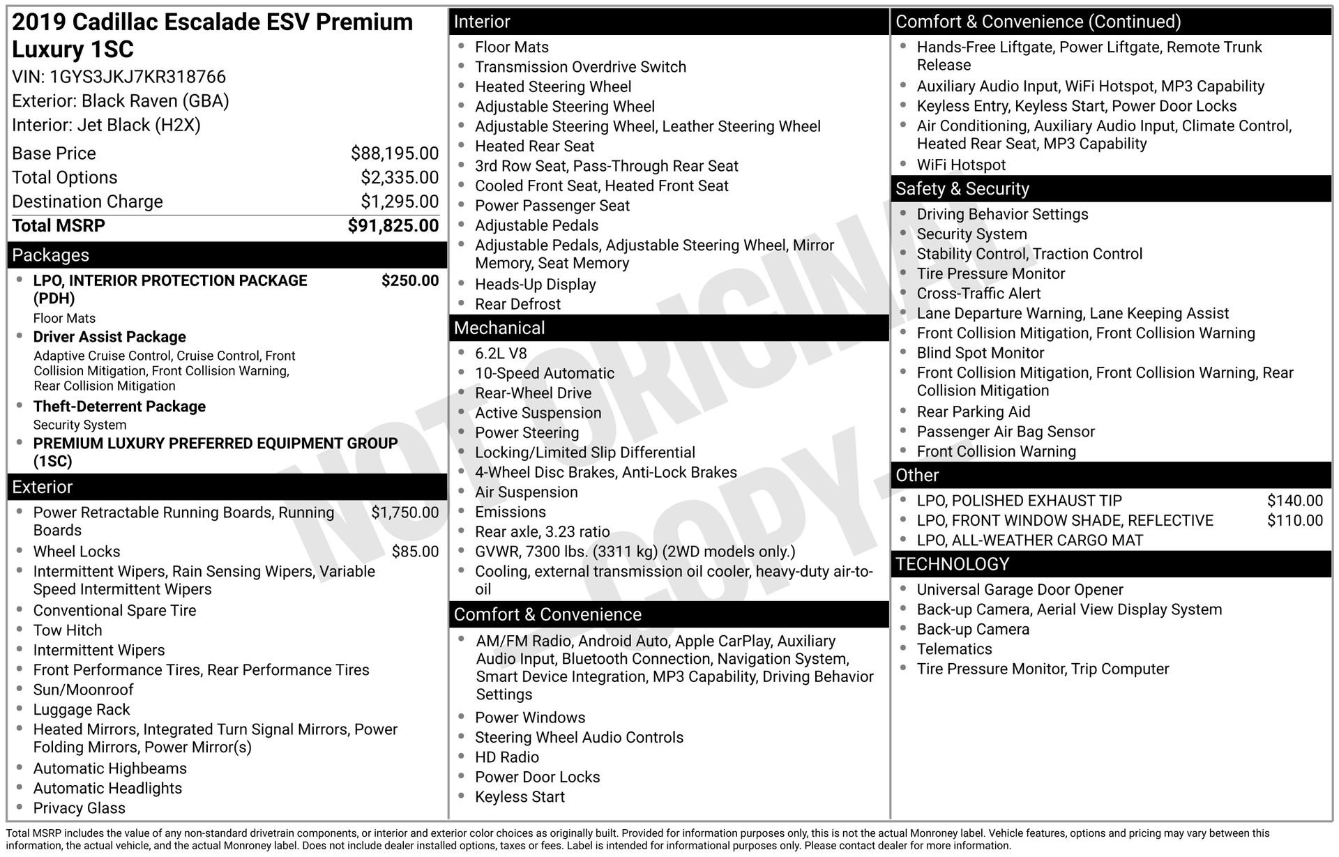 Used 2019 Cadillac Escalade ESV Premium Luxury RWD image 31