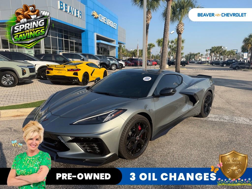 Used 2023 Chevrolet Corvette Stingray Premium Cpe w/ Engine Appearance Package RWD image 1