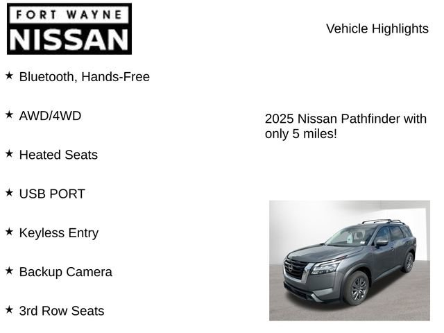 New 2025 Nissan Pathfinder SV image 7