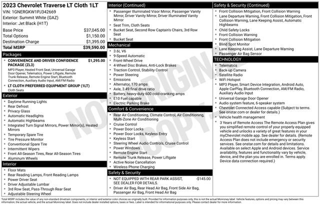 Used 2023 Chevrolet Traverse LT FWD image 5