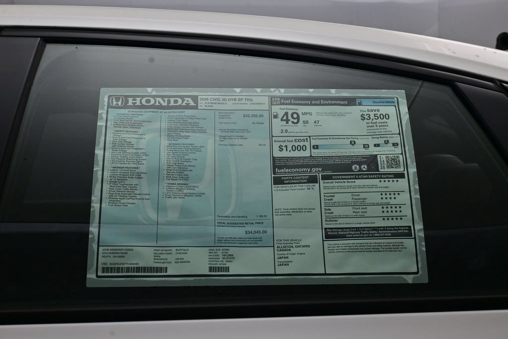 New 2026 Honda Civic Sport image 47