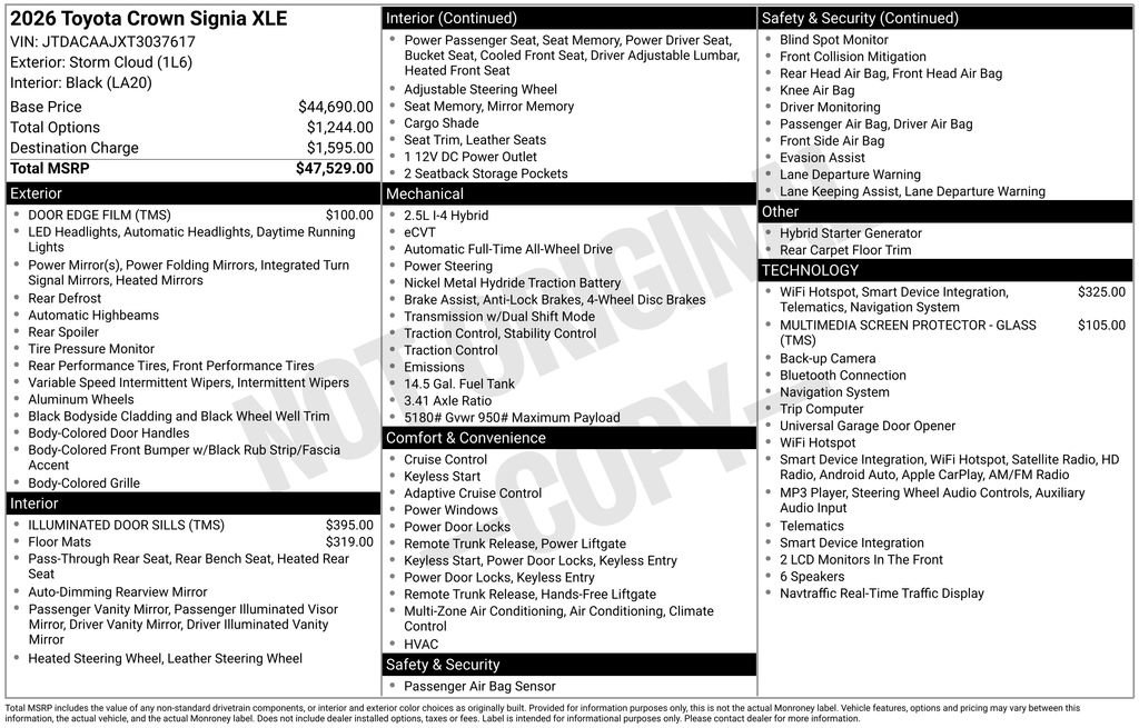 Certified 2026 Toyota Crown Signia AWD/4WD image 33