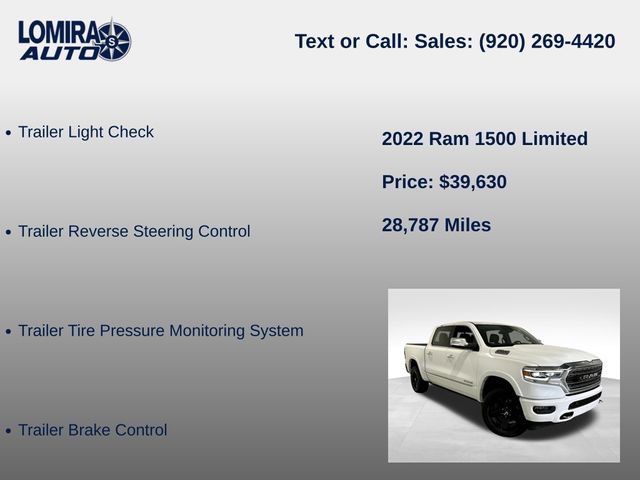 Used 2022 RAM 1500 Limited w/ Body-Colour Bumper Group AWD/4WD image 33