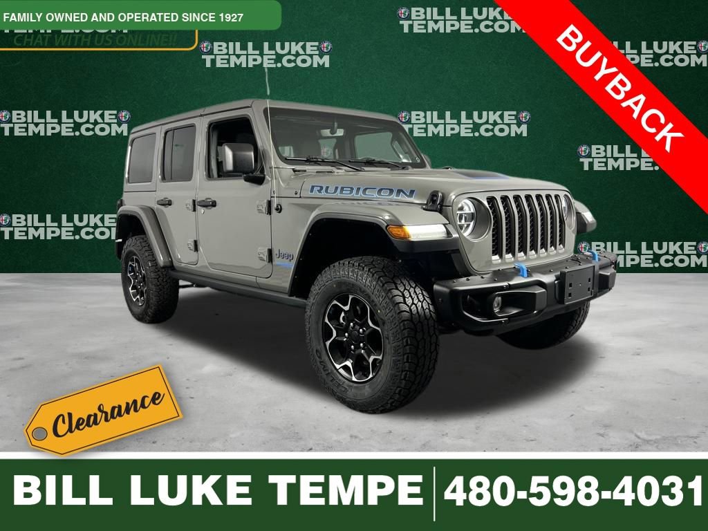 Used 2021 Jeep Wrangler Unlimited Rubicon 4xe w/ Steel Bumper Group image 1
