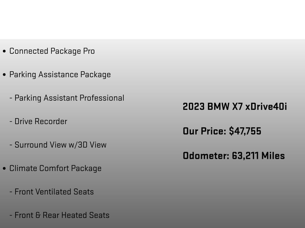 Used 2023 BMW X7 xDrive40i w/ Climate Comfort Package AWD/4WD image 6