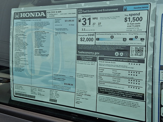 New 2026 Honda Civic Si image 21
