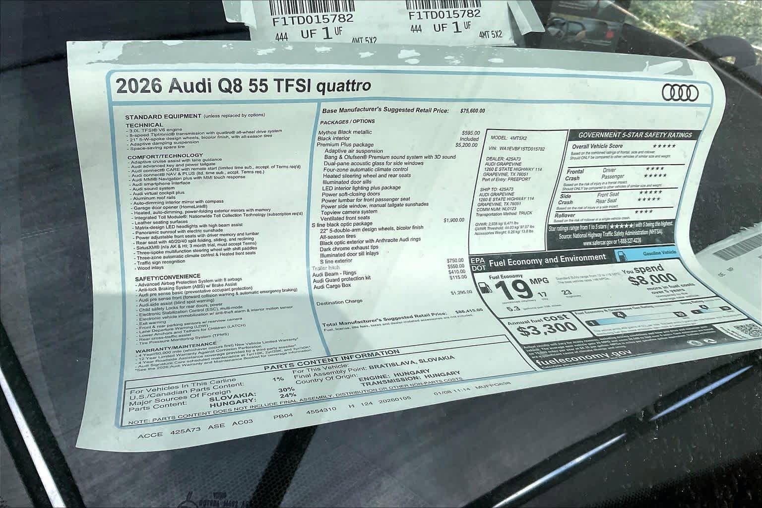 New 2026 Audi Q8 Premium Plus AWD/4WD image 18