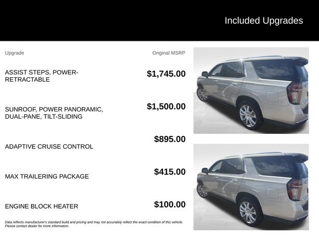 Certified 2022 Chevrolet Tahoe High Country w/ Max Trailering Package AWD/4WD image 5
