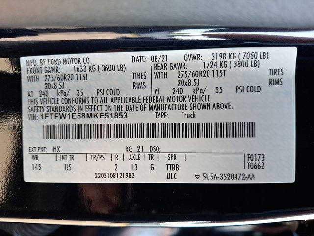 Used 2021 Ford F150 XLT w/ Equipment Group 302A High AWD/4WD image 26