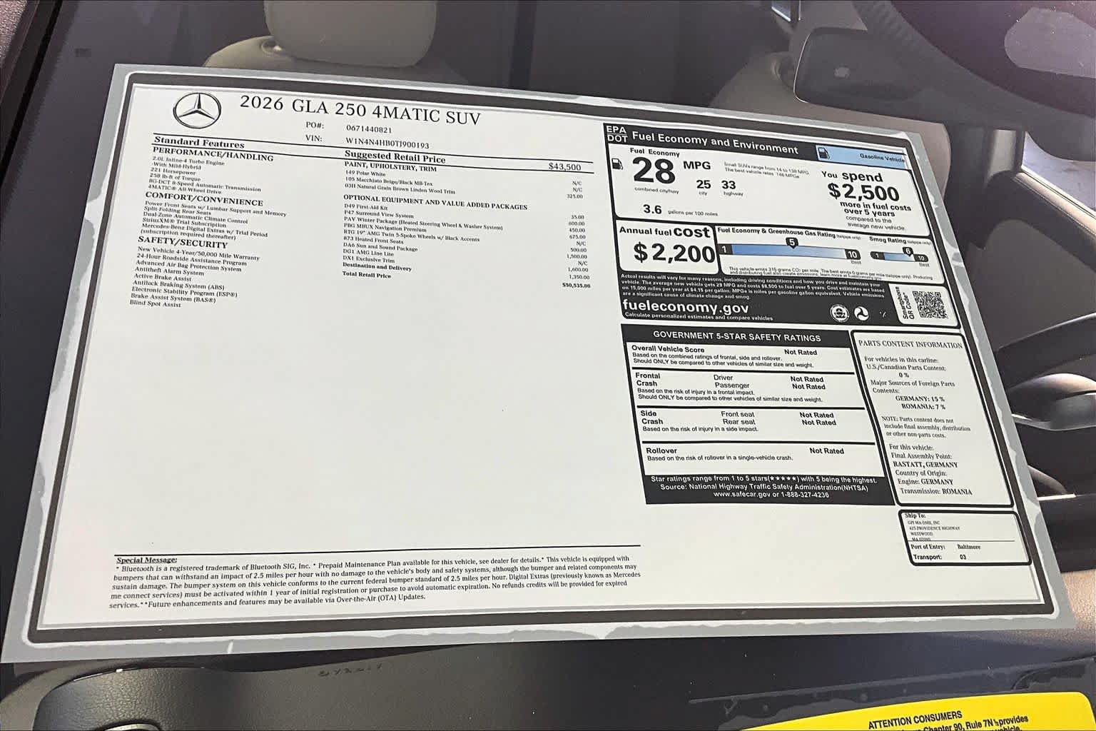 New 2026 Mercedes-Benz GLA 250 4MATIC image 18