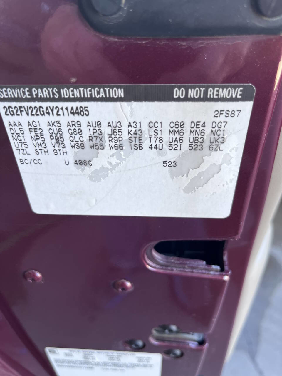 Used 2000 Pontiac Firebird Formula w/ Opt Pkg image 13