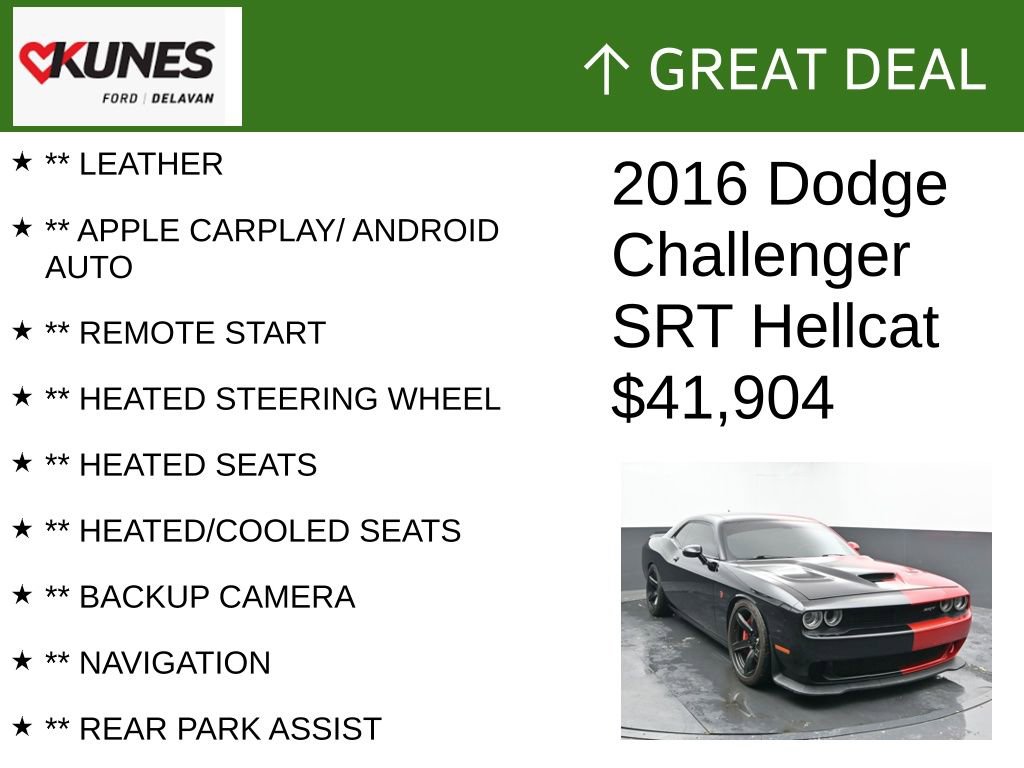 Used 2016 Dodge Challenger SRT Hellcat image 2