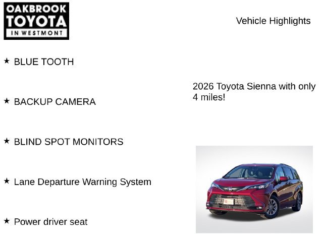 Certified 2026 Toyota Sienna XLE FWD image 6