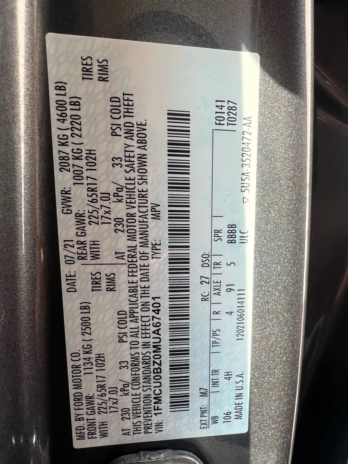 Used 2021 Ford Escape SE image 31