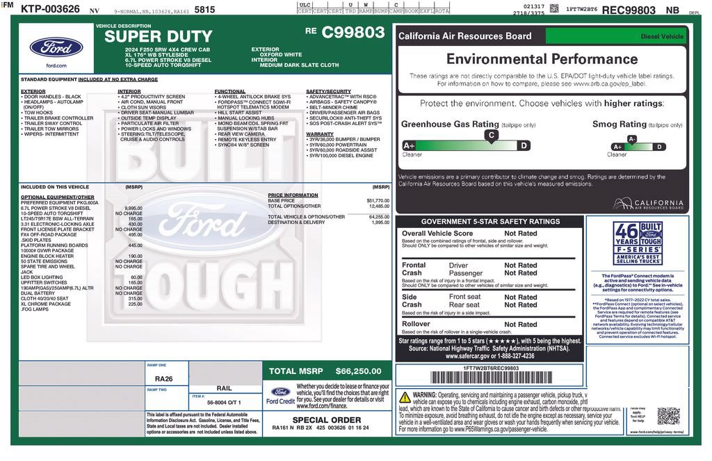 Used 2024 Ford F250 XL w/ FX4 Off-Road Package AWD/4WD image 13