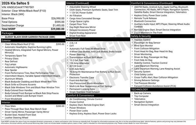New 2026 Kia Seltos S image 26