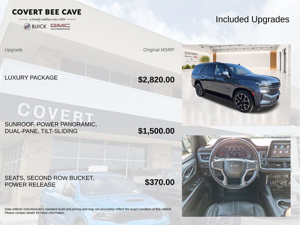 Used 2021 Chevrolet Tahoe RST w/ Luxury Package RWD image 12