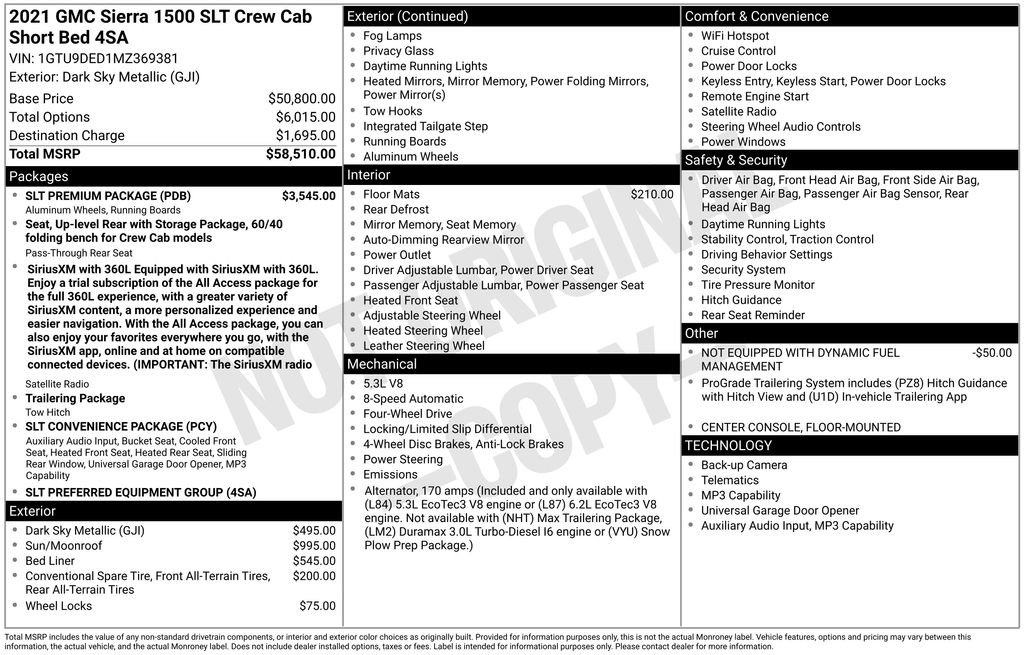Used 2021 GMC Sierra 1500 SLT w/ SLT Premium Package AWD/4WD image 4