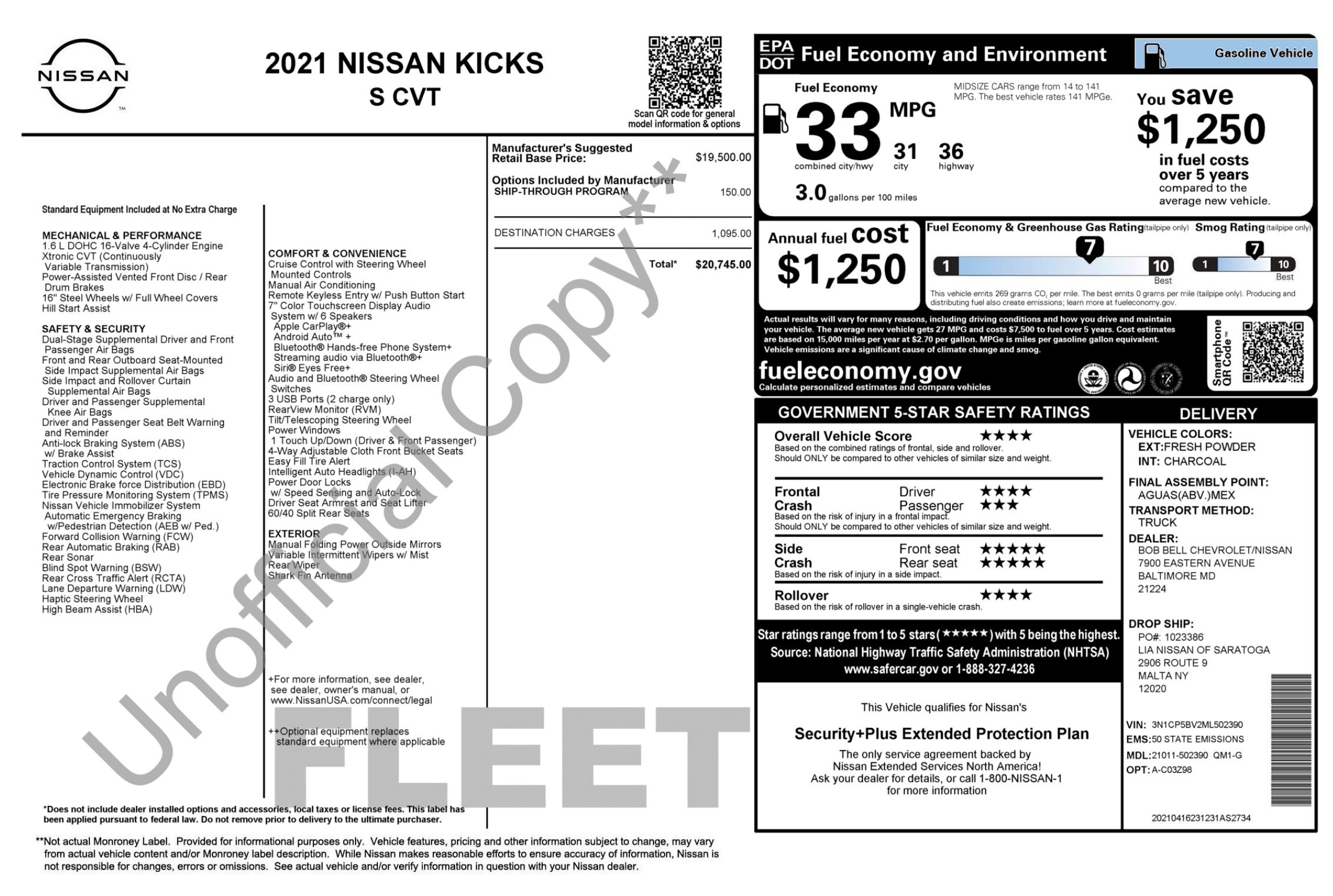 Used 2021 Nissan Kicks S image 3