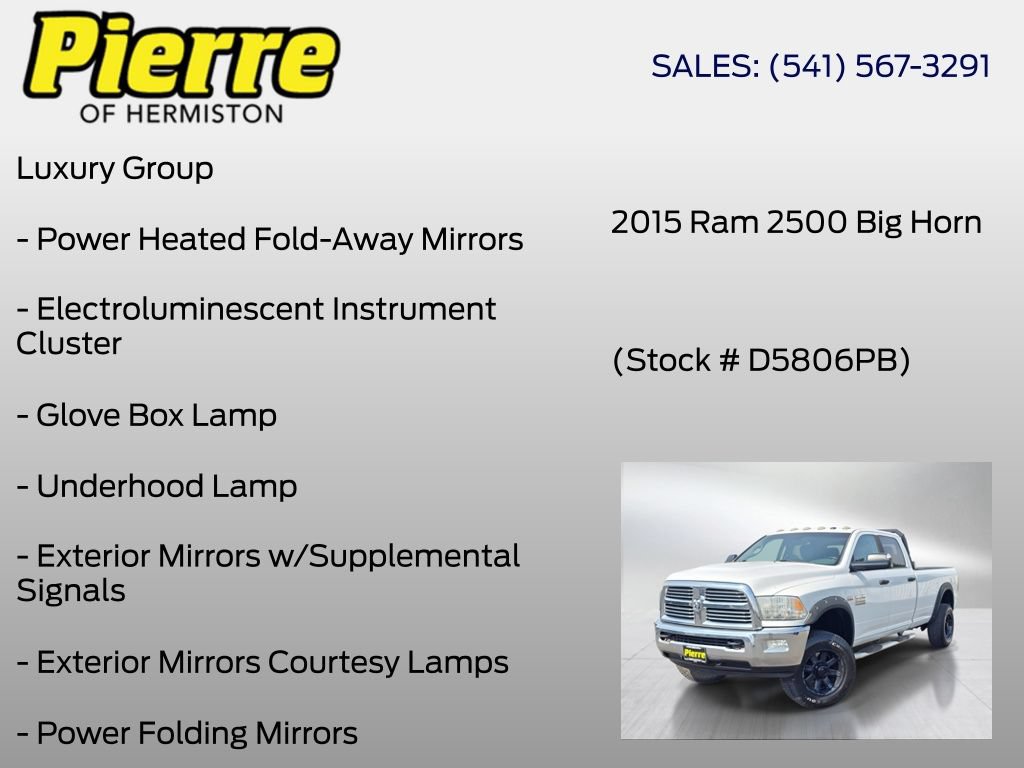 Used 2015 RAM 2500 SLT w/ Protection Group AWD/4WD image 12