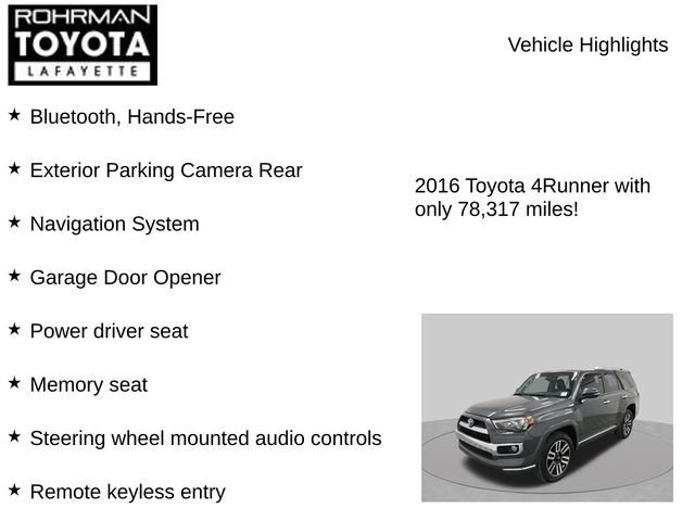 Used 2016 Toyota 4Runner Limited AWD/4WD image 8