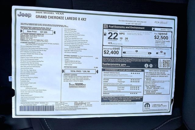 New 2025 Jeep Grand Cherokee Laredo X image 15