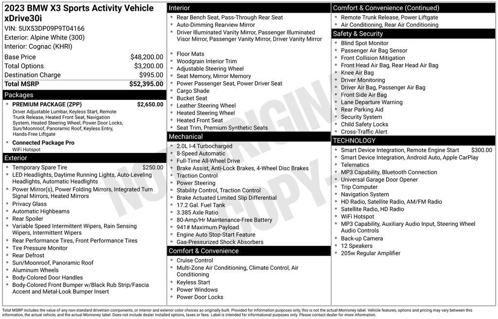 Used 2023 BMW X3 xDrive30i w/ Premium Package AWD/4WD image 16