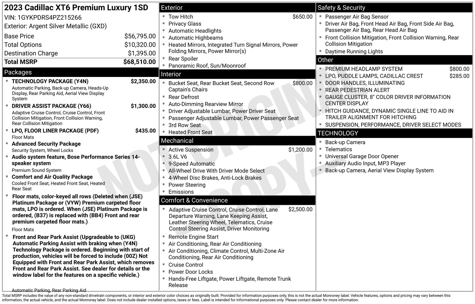 Certified 2023 Cadillac XT6 Premium Luxury w/ Technology Package image 43