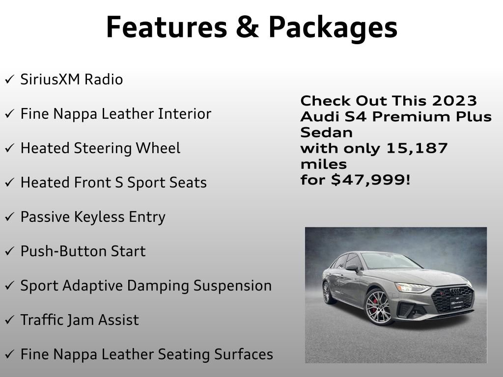 Used 2023 Audi S4 Premium Plus w/ Premium Plus Package image 12
