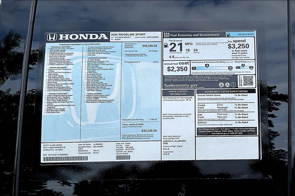New 2026 Honda Ridgeline Sport image 14