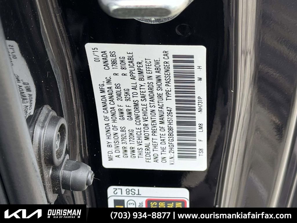 Used 2015 Honda Civic EX-L image 30