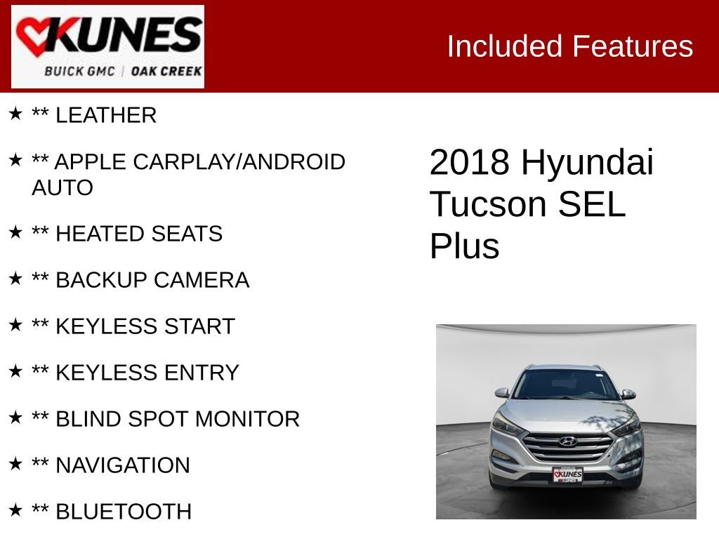 Used 2018 Hyundai Tucson SEL Plus AWD/4WD image 2
