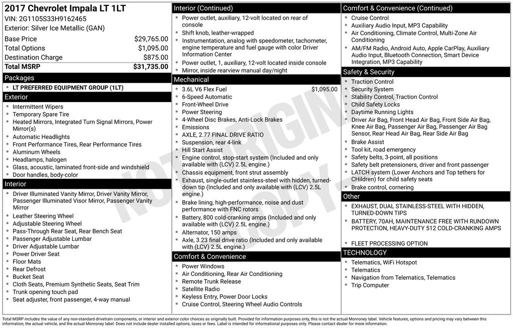 Used 2017 Chevrolet Impala LT image 35