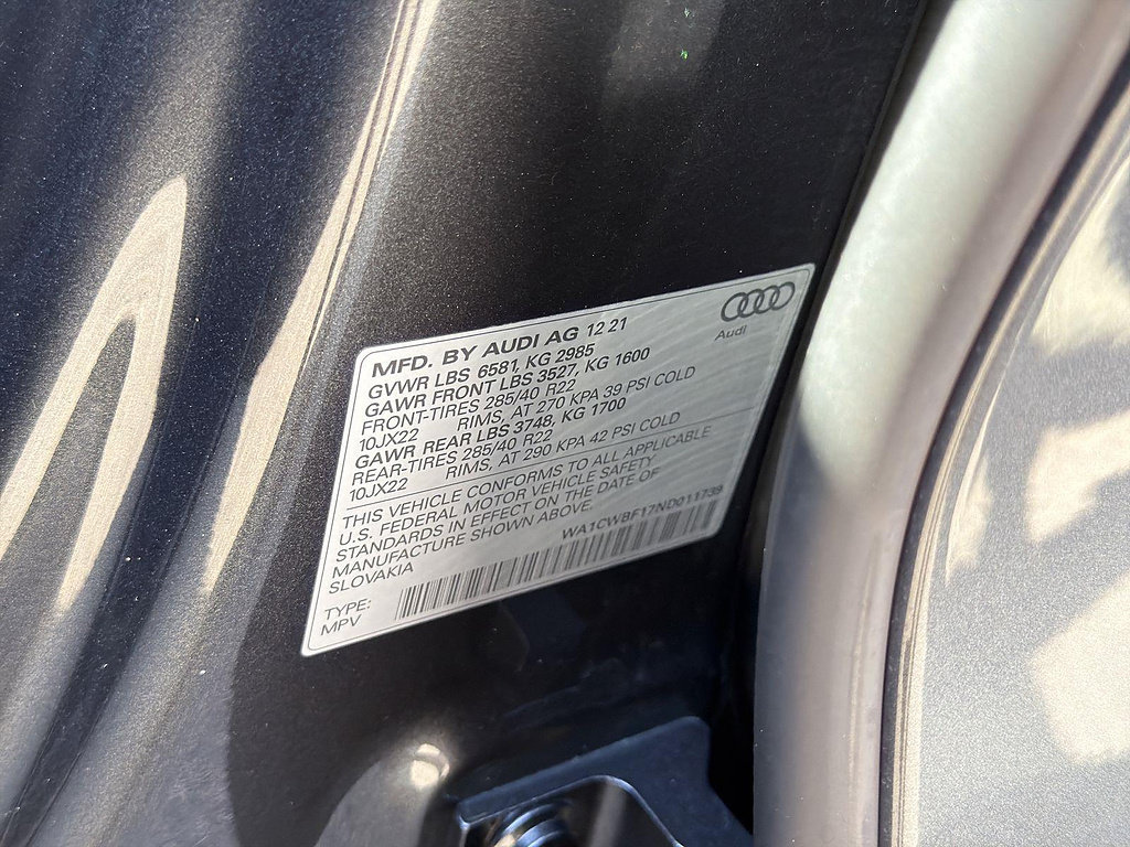 Used 2022 Audi SQ8 Prestige w/ Prestige Package AWD/4WD image 30