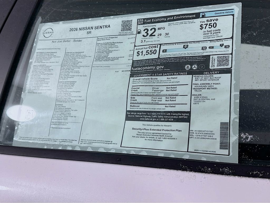 New 2026 Nissan Sentra SR w/ SR All Weather Package image 13