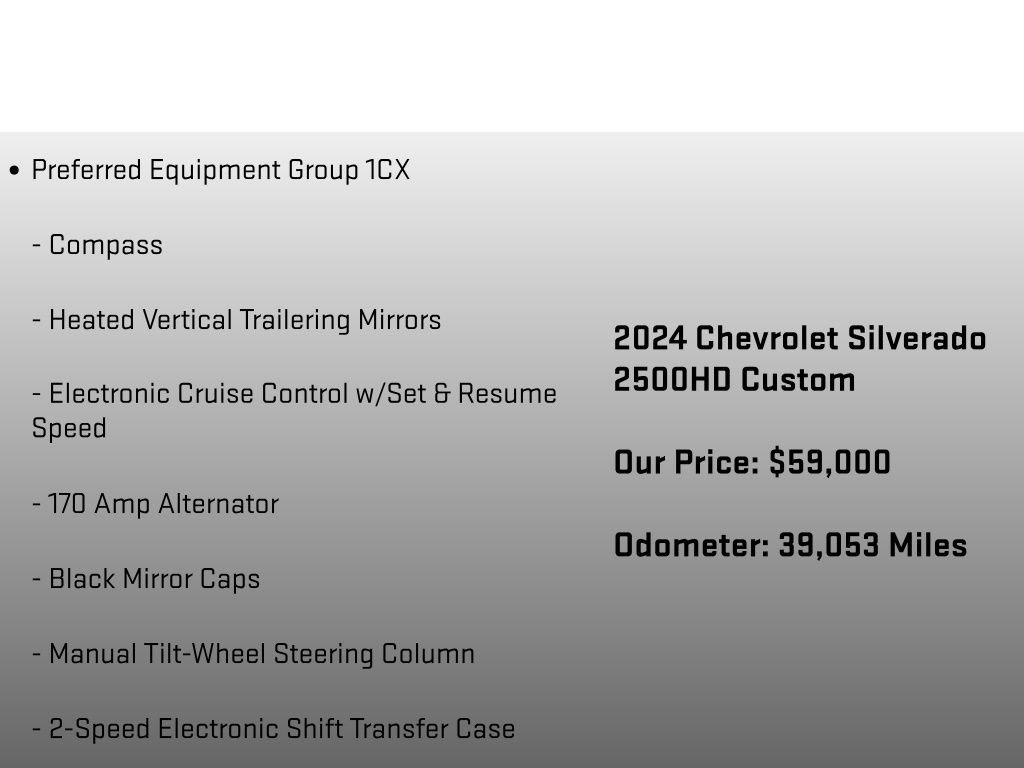 Used 2024 Chevrolet Silverado 2500 Custom w/ Custom Value Package image 18